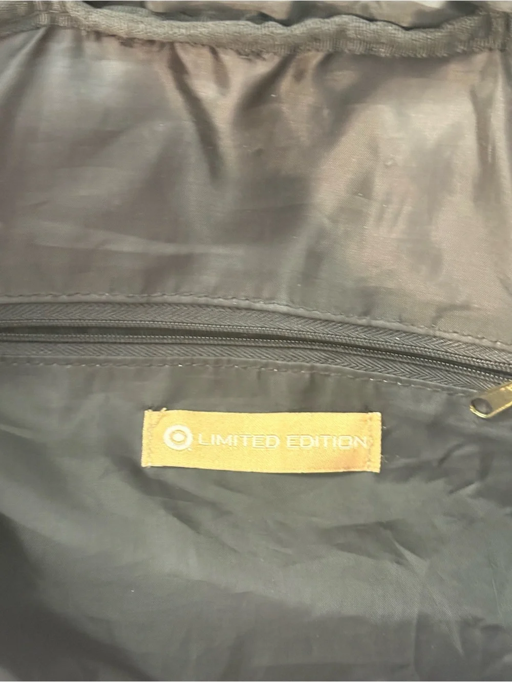 Target Limited Edition Purse Black Faux Leather Purse Backpack Bag Gold Accents